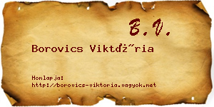 Borovics Viktória névjegykártya